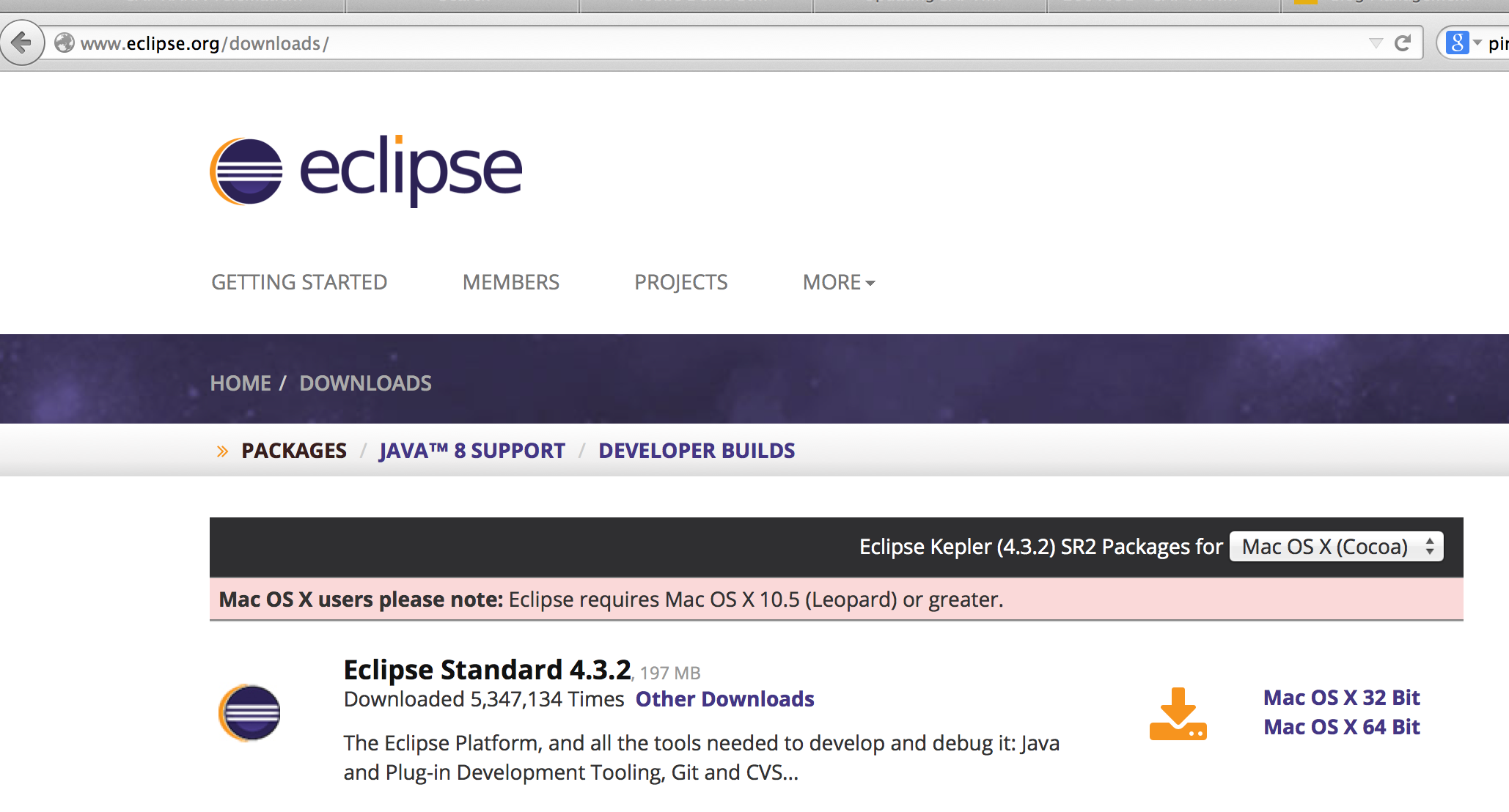 How to download eclipse ide for mac